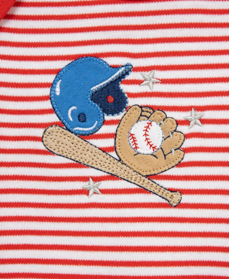 Baby Boys' Baseball Short-Sleeve Bodysuit, Pants & Hat, 3-Piece Set