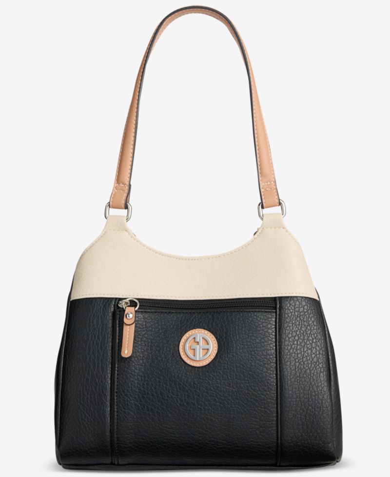Colorblock Pebbled 4-Poster Tote