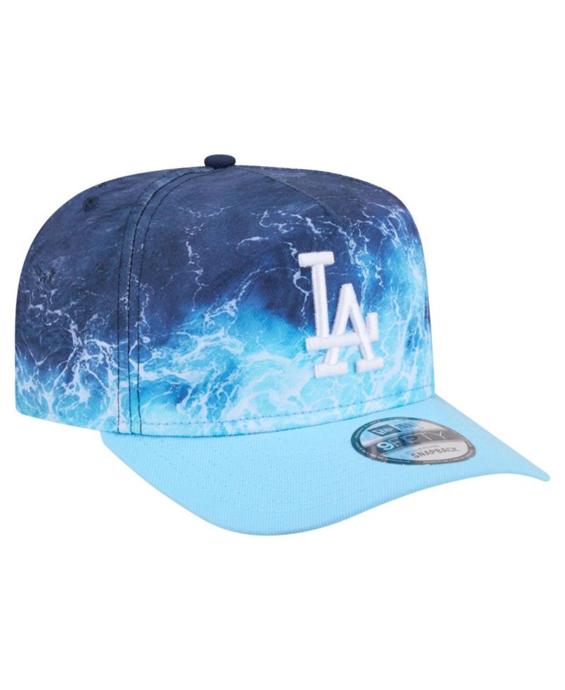 Men's Light Blue Los Angeles Dodgers Deep Water Pre-Curved 9FIFTY A-Frame Snapback Hat