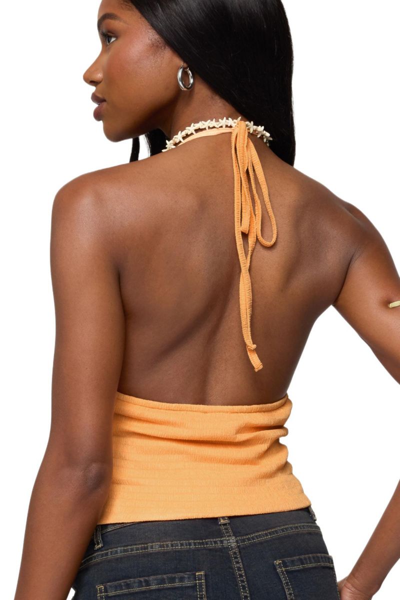 Women's Atlas Scrunch Bead Halter Top