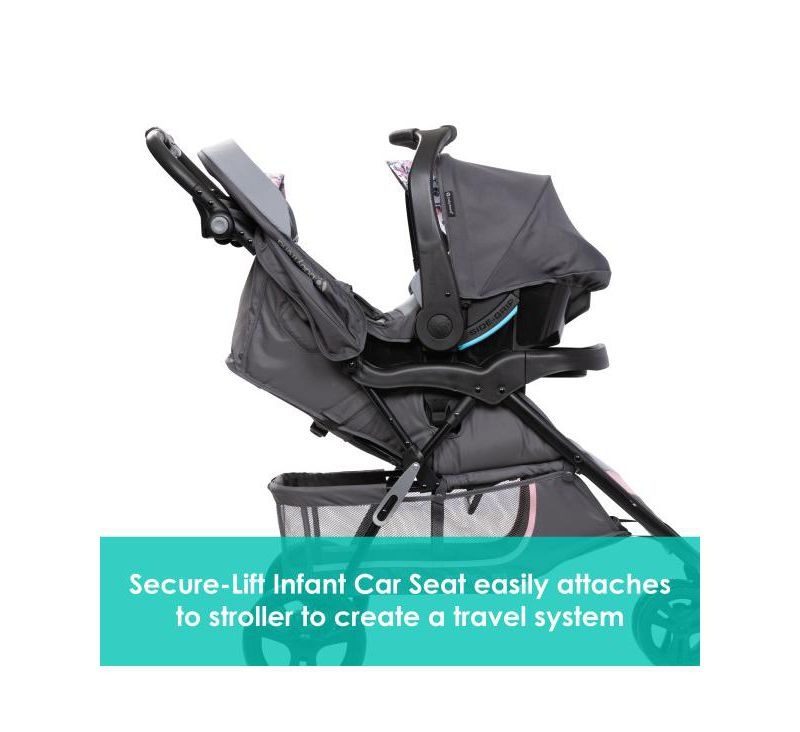 EZ Ride SE Stroller Travel System with Secure-Lift Infant Car Seat in Bluebell