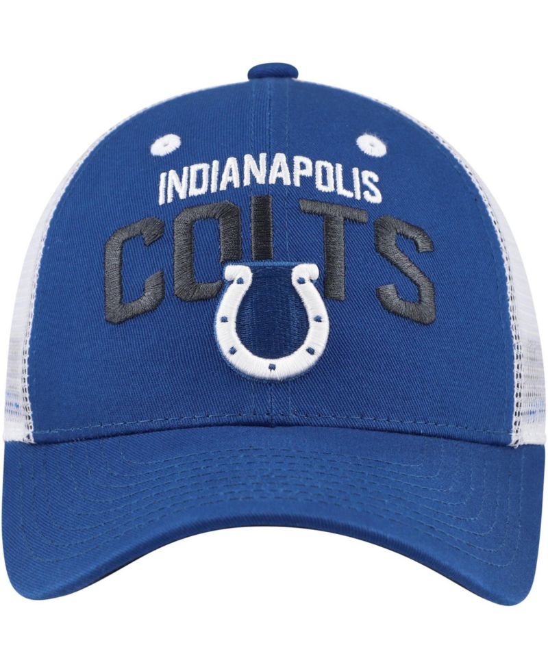 Big Boys and Girls Royal Indianapolis Colts Core Lockup Trucker Adjustable Hat