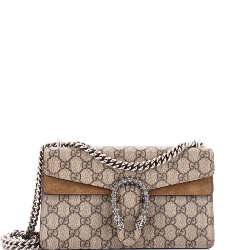 Small Dionysus Bag GG Coated Canvas with Crystal Embellished Metal
