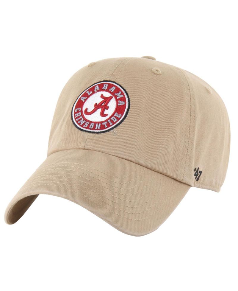Men's Khaki Alabama Crimson Tide Clean Up Adjustable Hat