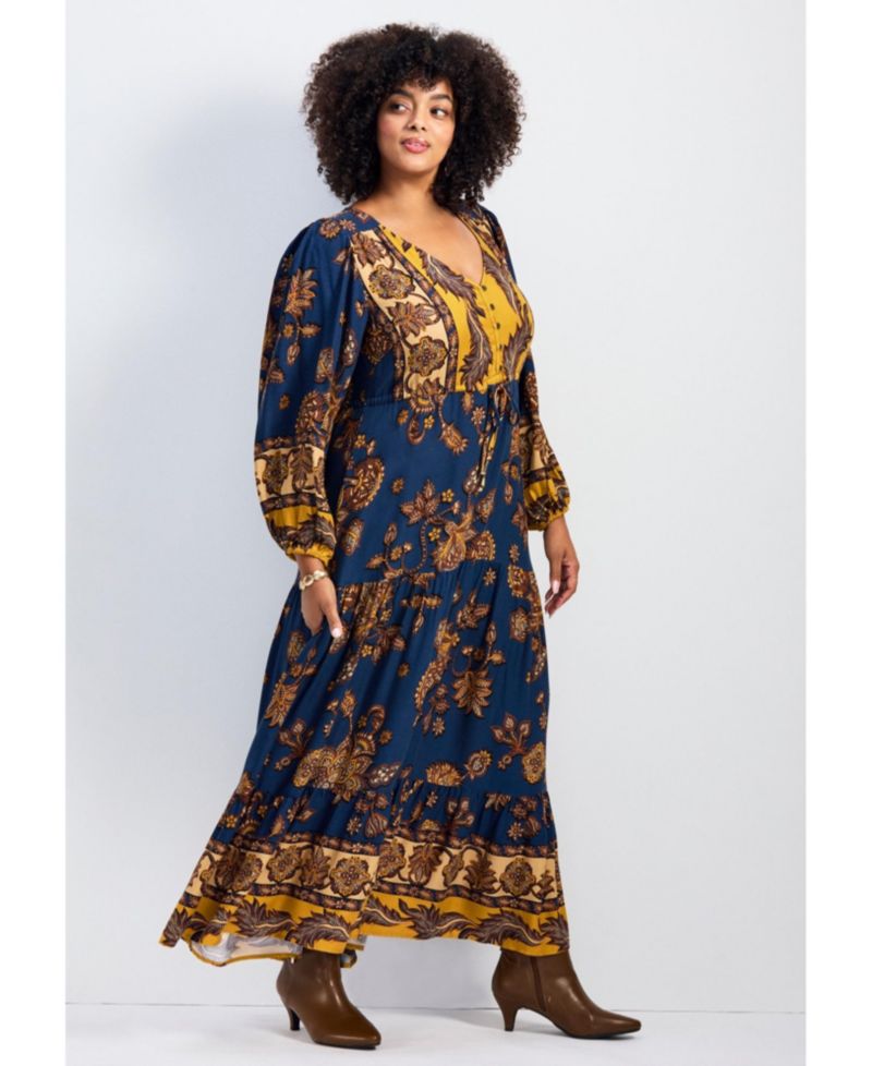 Women's Plus Size Ellery Long Sleeve Maxi Dress