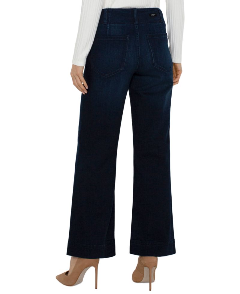 Women's Patch Pocket Wide-Leg Jeans