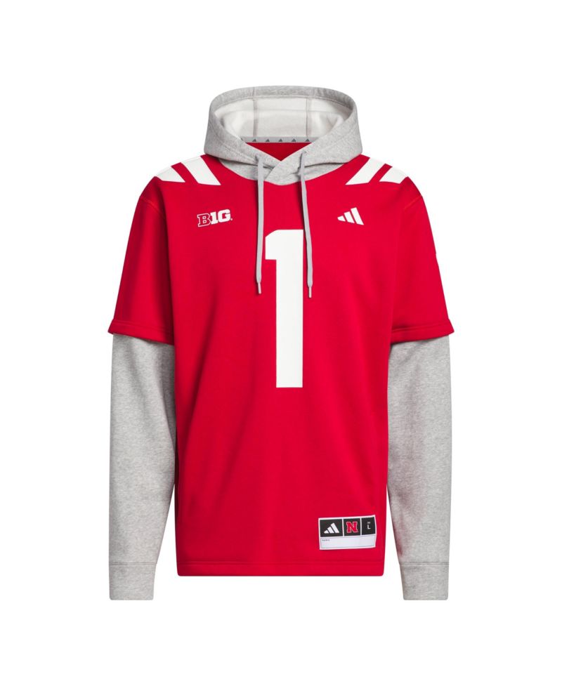 Men's 1 Scarlet Nebraska Huskers Home Hoodie
