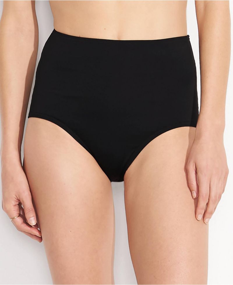 Plus Size Sculpting Suit Chlorine Resistant Targeted Control Retro High Waisted Bikini Swim Bottoms