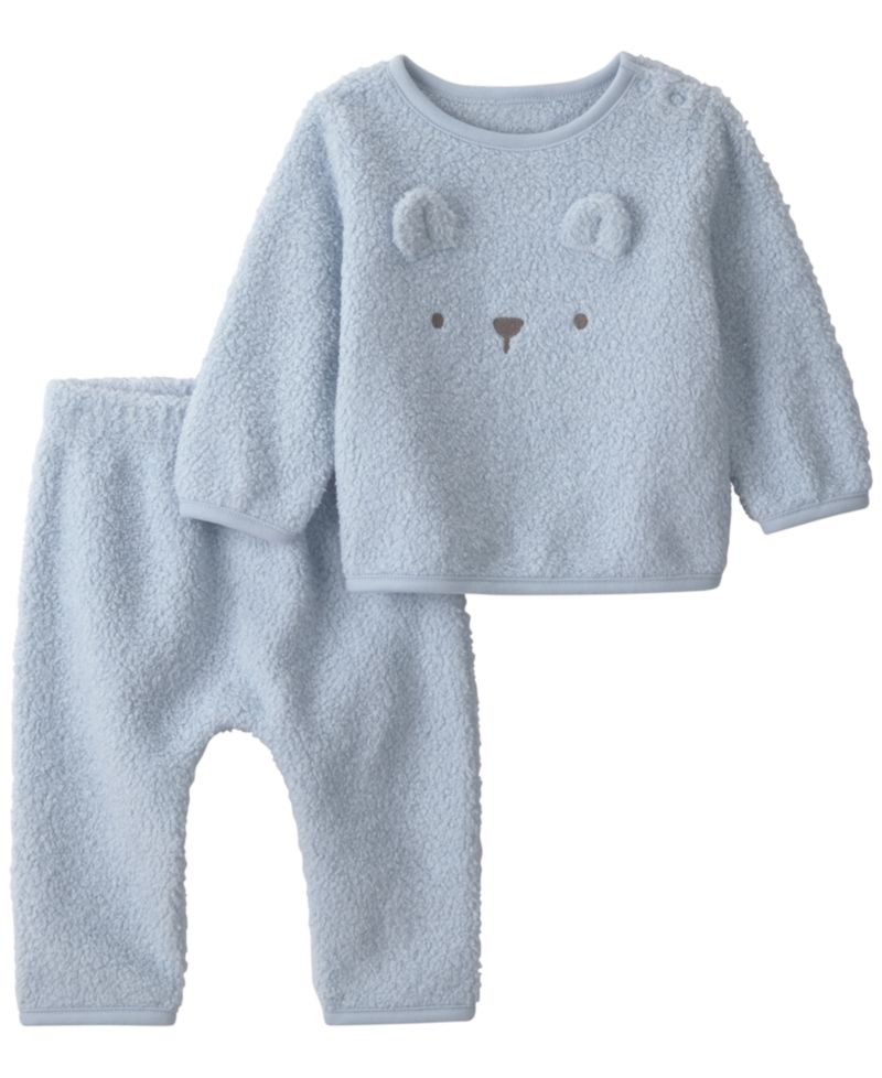 Baby Boys' Bear Fleece Top and Pants, 2-Piece Set