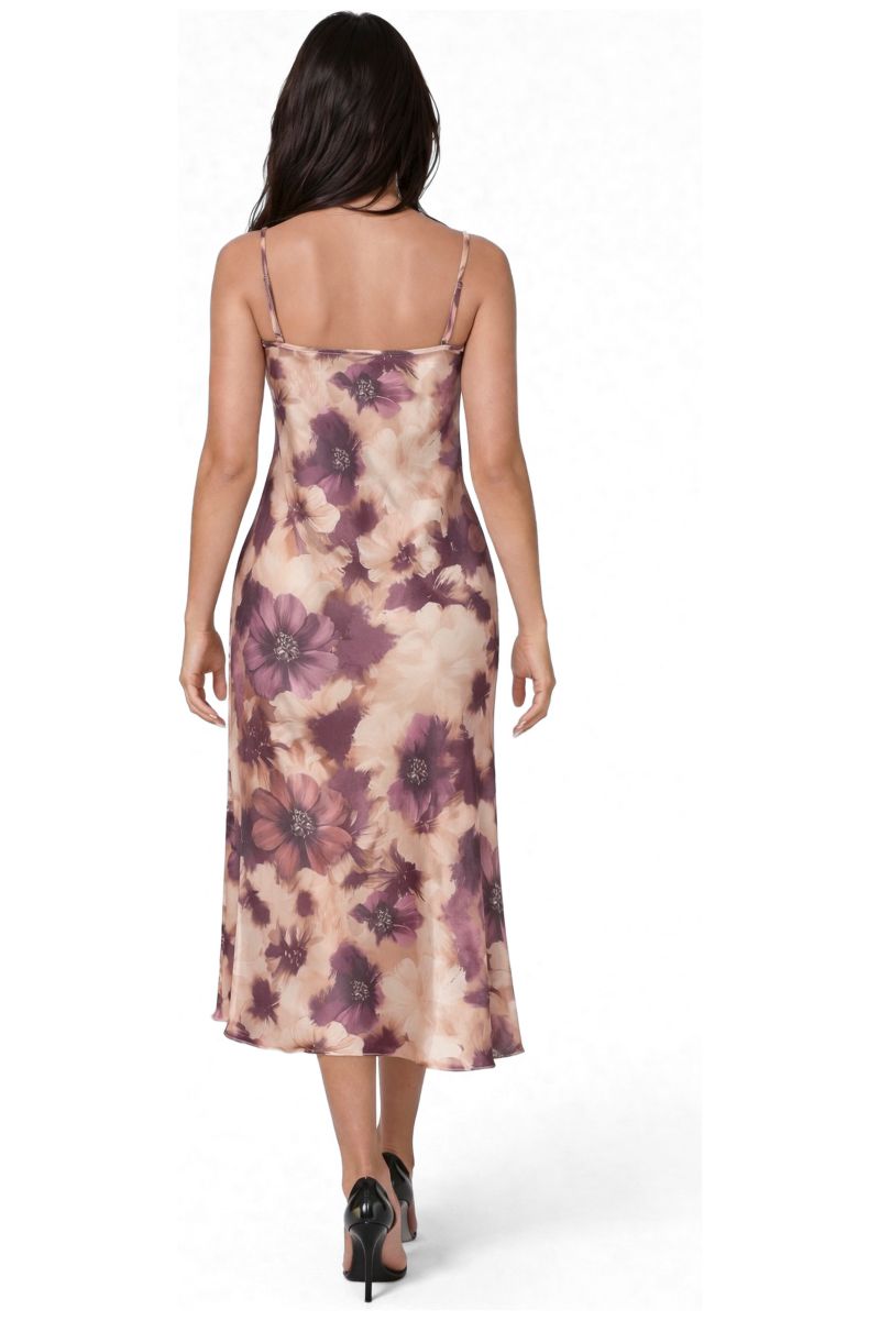 Women's Printed Cowl Maxi Dress