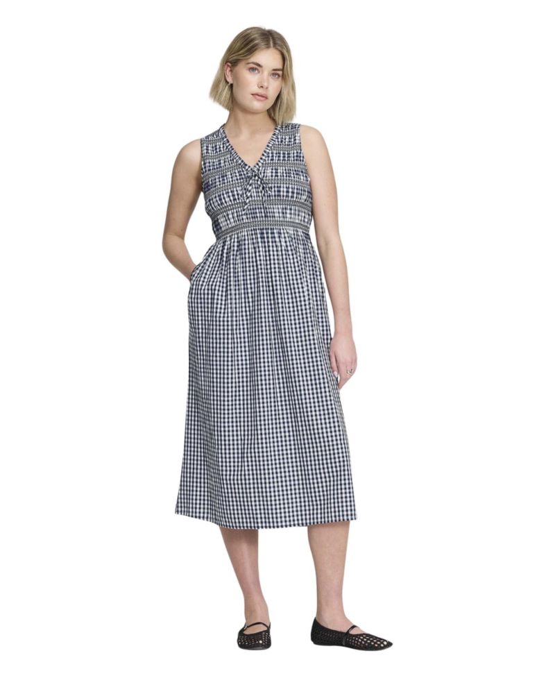 Women's Hadlee Gingham Shirred Midi Dress