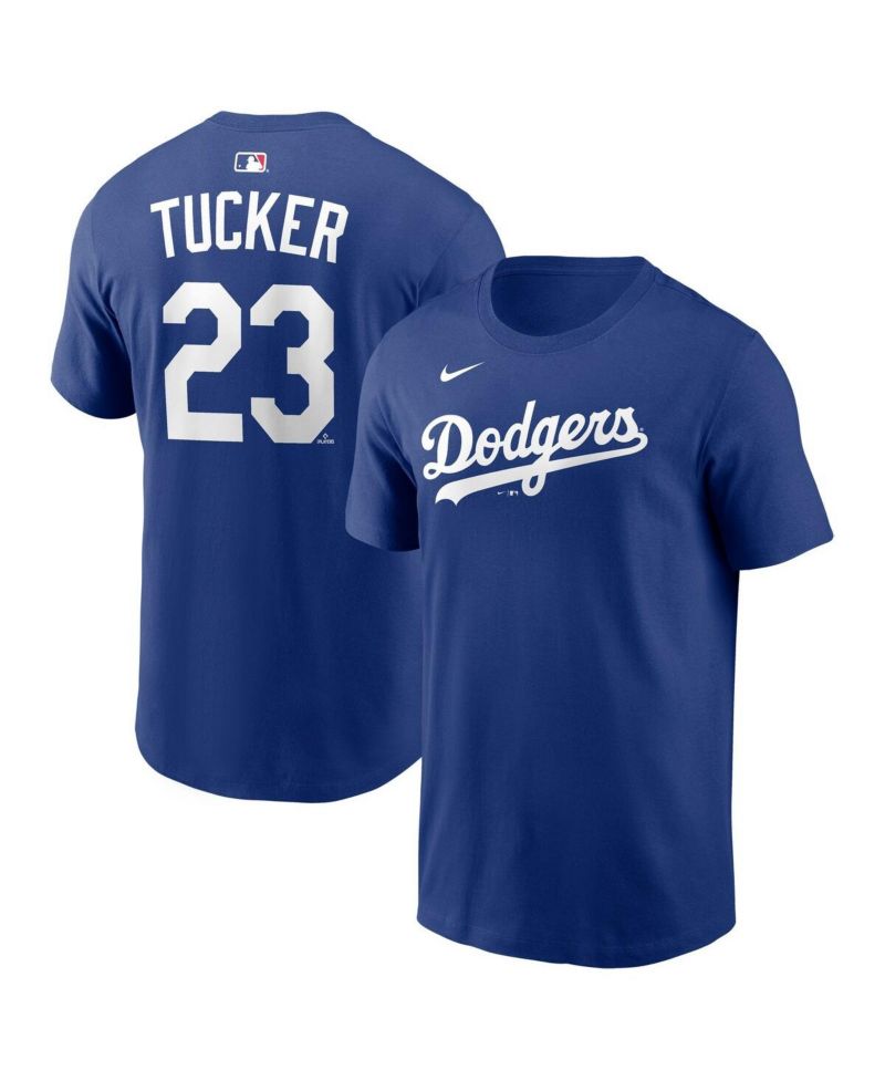 Men's Kyle Tucker Royal Los Angeles Dodgers Name & Number T-Shirt