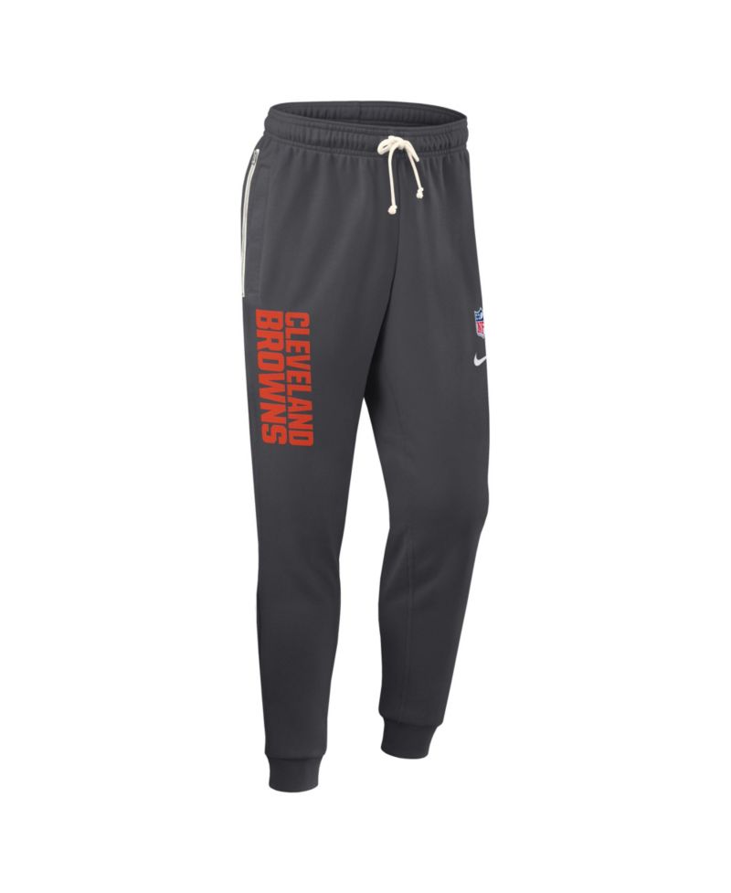 Men's Anthracite Cleveland Browns Sideline Ground Game Performance Taper Pants