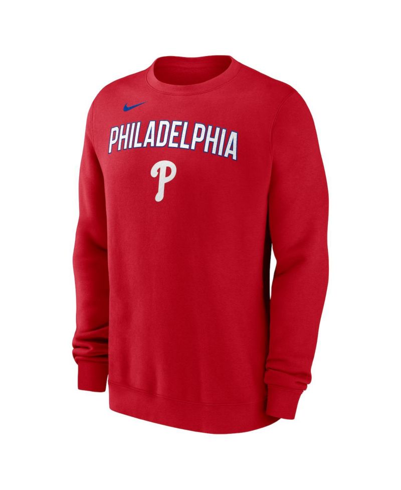 Men's Red Philadelphia Phillies Pullover Sweatshirt