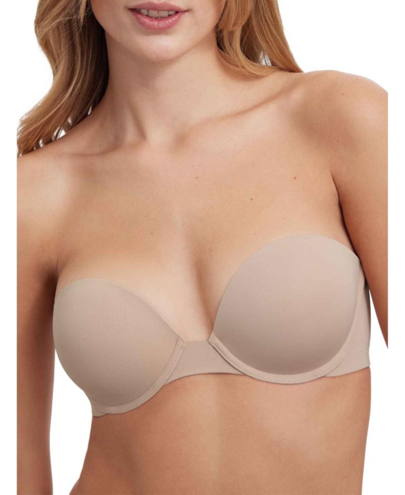 Women's Breathless Strapless Plunge Push-Up Bra