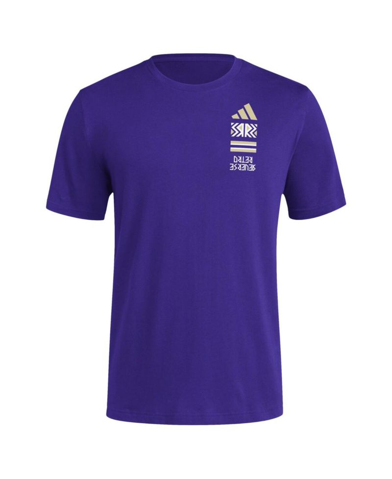 Men's Purple Washington Huskies Reverse Retro Baseball 2 Hit T-Shirt