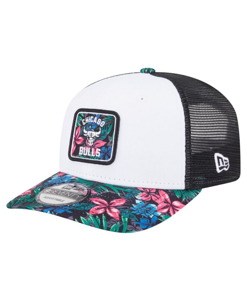 Men's White Chicago Bulls Floral 9SEVENTY Adjustable Hat