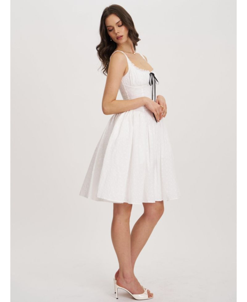 Women's Madison Cotton Eyelet Square Neck Dress