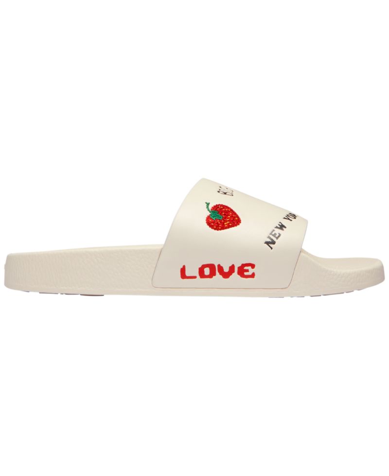 Men's Sketch Print Slides
