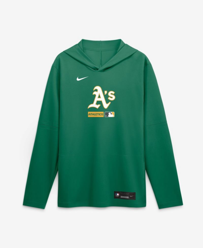 Men's Kelly Green Athletics Authentic Collection Dri-FIT Long Sleeve Hoodie