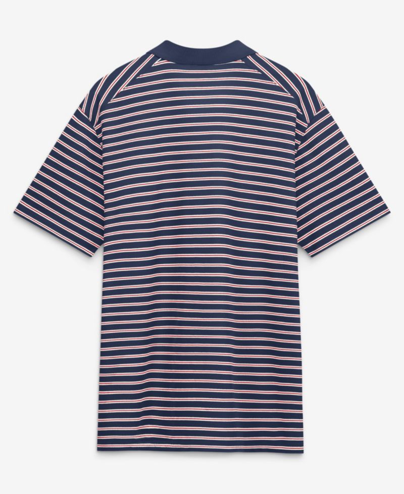 Men's Navy Boston Red Sox Cooperstown Collection Dri-FIT Victory Striped Polo Shirt