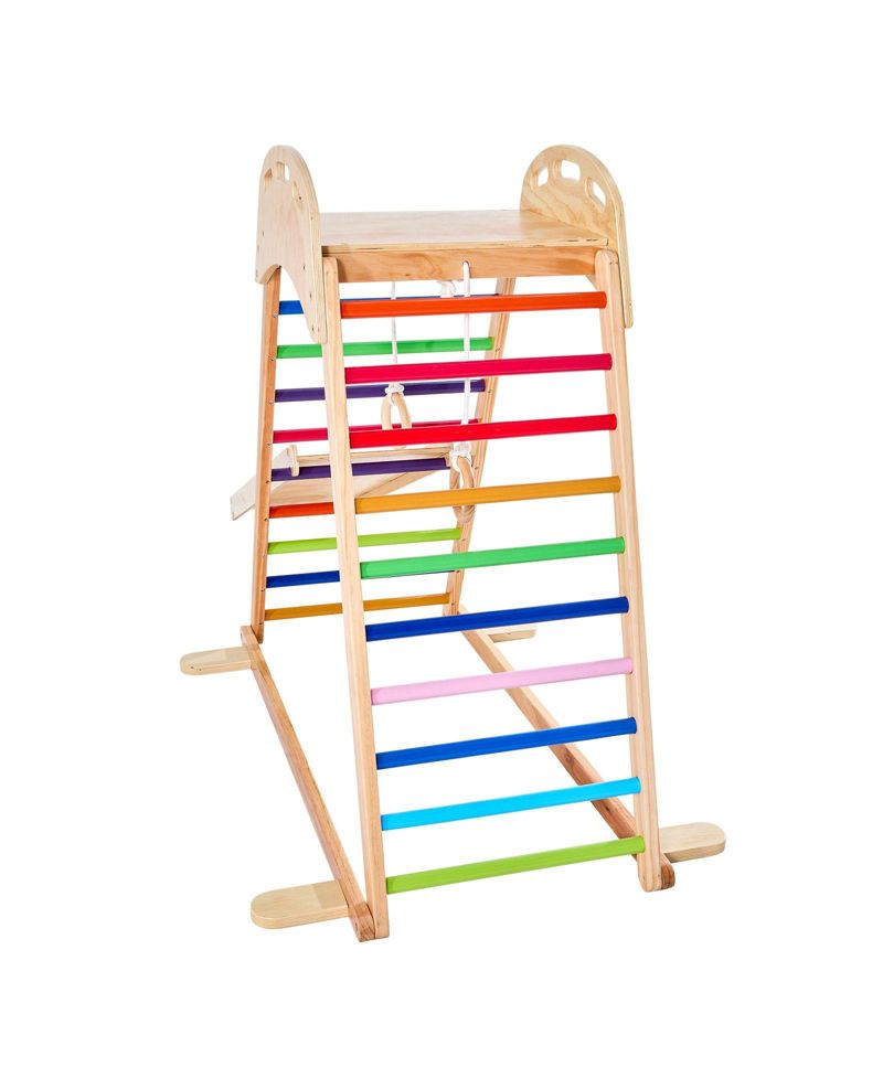 4-in-1 Montessori-Style Wooden Jungle Gym