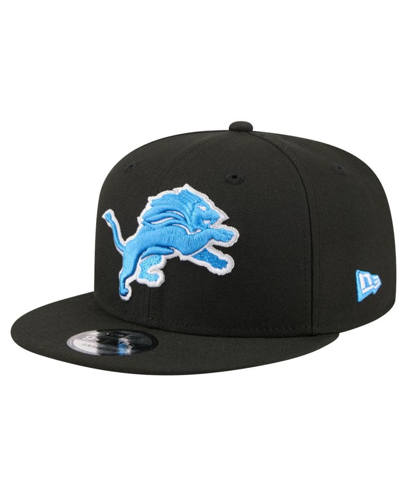 Men's Black Detroit Lions 9FIFTY Snapback Hat