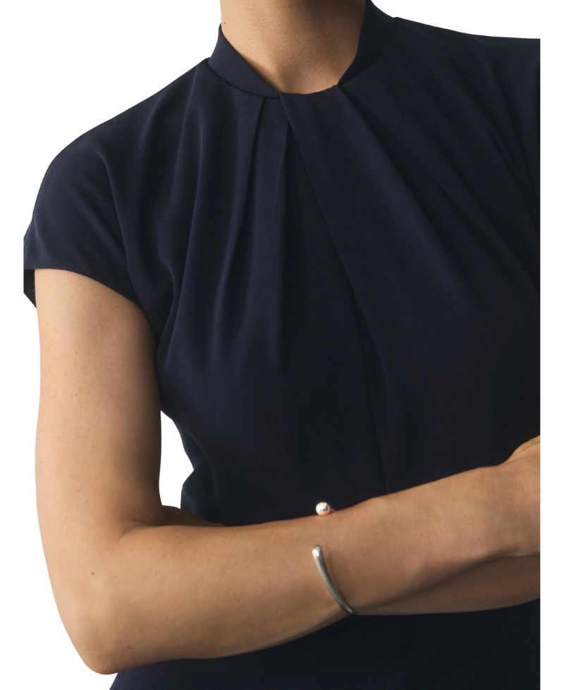 Women's Rossano High-Neck Short-Sleeve Midi Dress