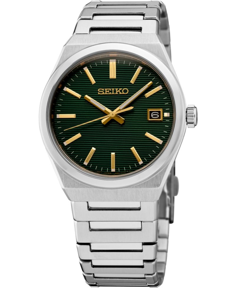 Men's Essentials Silver Stainless Steel Bracelet Watch, 38.9mm