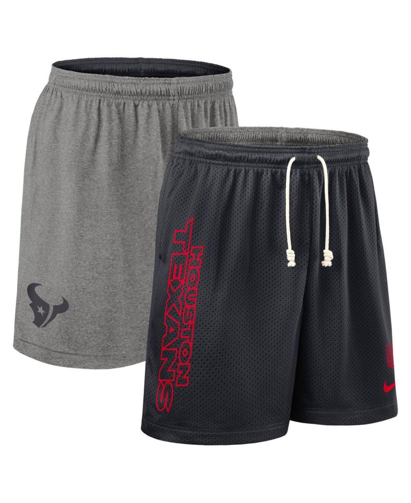 Men's Navy Houston Texans Sideline Reversible Performance Shorts