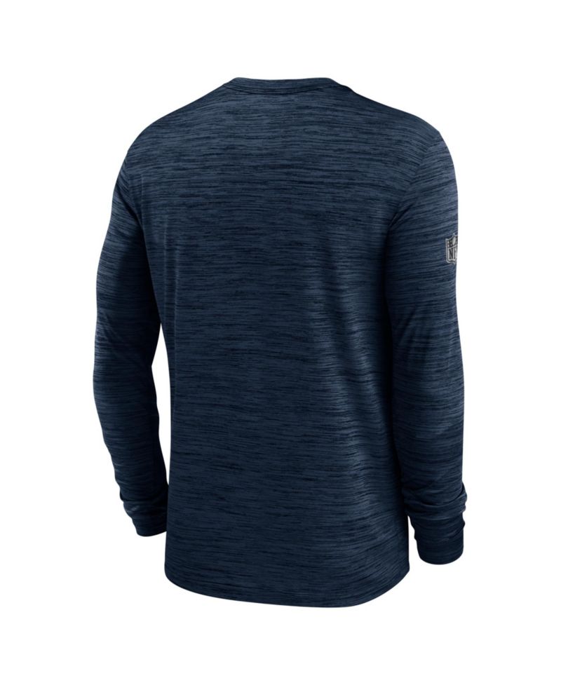 Men's Navy Dallas Cowboys Sideline Offensive Transition Velocity Dri-FIT Long Sleeve T-Shirt