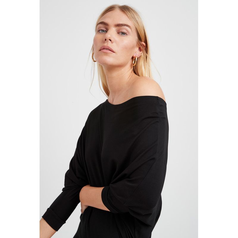 Women's Julia Off-Shoulder Batwing-Sleeve Jersey Midi Dress