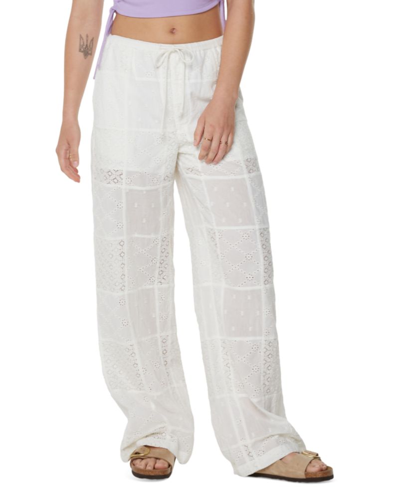 Women's Precious Patchwork Cotton Eyelet Pants