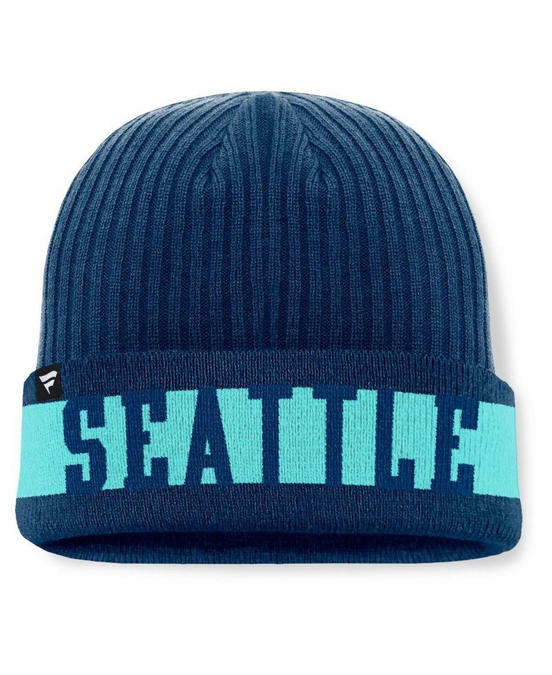 Men's Deep Sea Blue Seattle Kraken Blueliner Cuffed Knit Hat