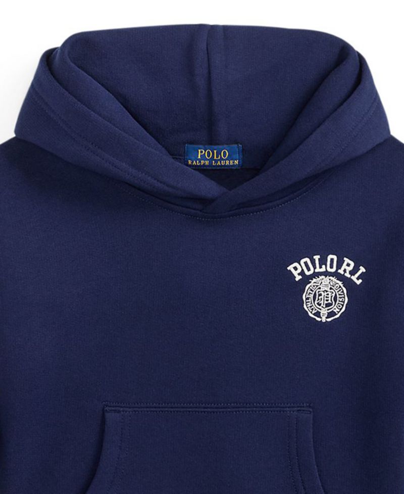 Boys' 2T-7 Big Fit Logo Long-Sleeve Fleece Hoodie