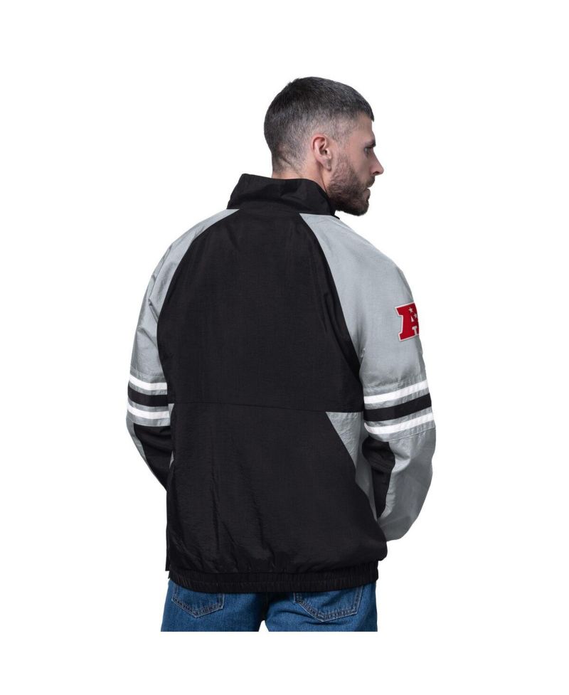 Men's Black Las Vegas Raiders Prospect Half-Zip Pullover Sweatshirt