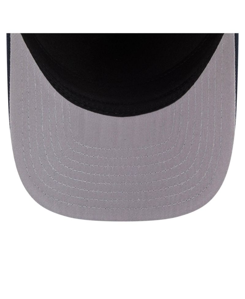 Men's Navy/Natural Detroit Tigers Grained 9FIFTY A-Frame Trucker Adjustable Hat