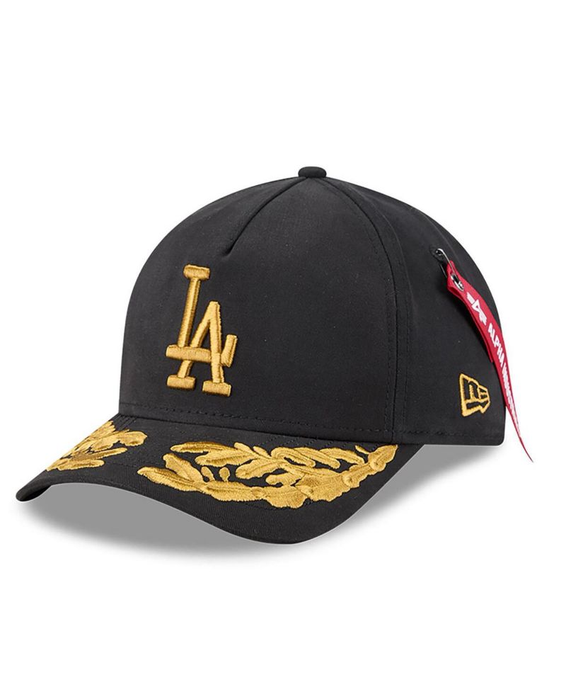 Men's Black Los Angeles Dodgers A-Frame 9FORTY Adjustable Hat