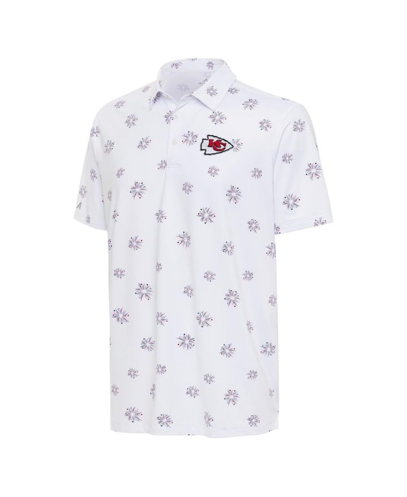 Men's White Kansas City Chiefs Fireworks Polo