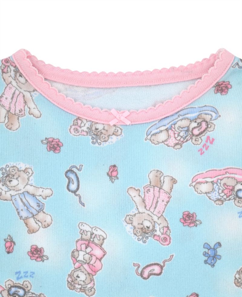 Girls' 12M-5T Whimsical Bear Print Pajama, 3-Piece Set