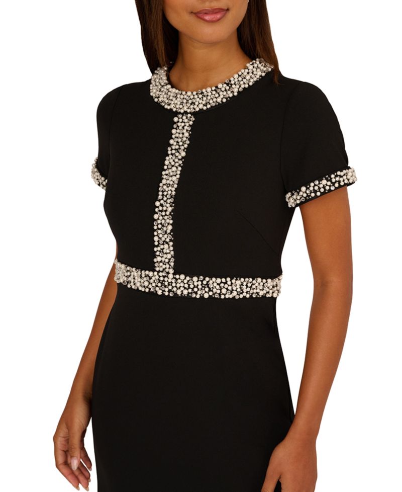 Women's Crewneck Embellished Ankle Dress