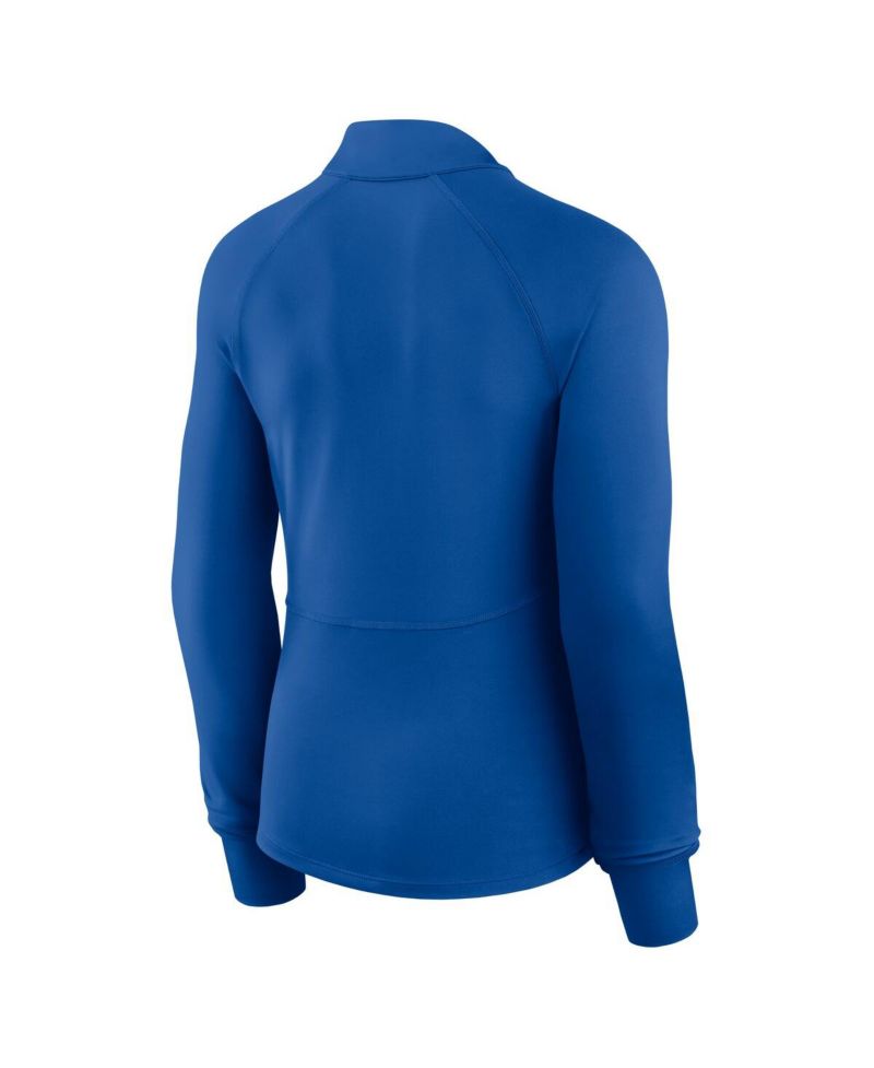 Women's Royal Chicago Cubs Elements Raglan Tri-Blend Quarter-Zip Top