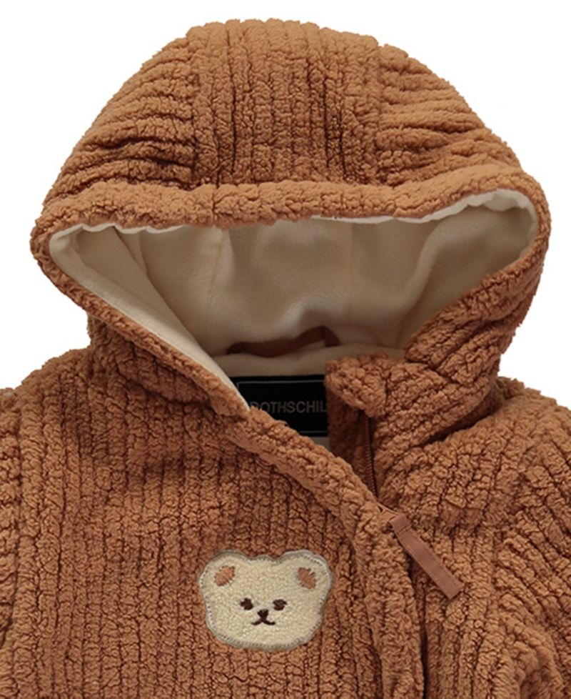 Baby Boys' Teddy Plush Hooded Pram