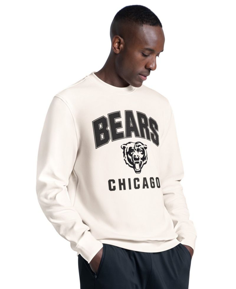 Men's Cream Chicago Bears Finish Line Tri-Blend Sweatshirt