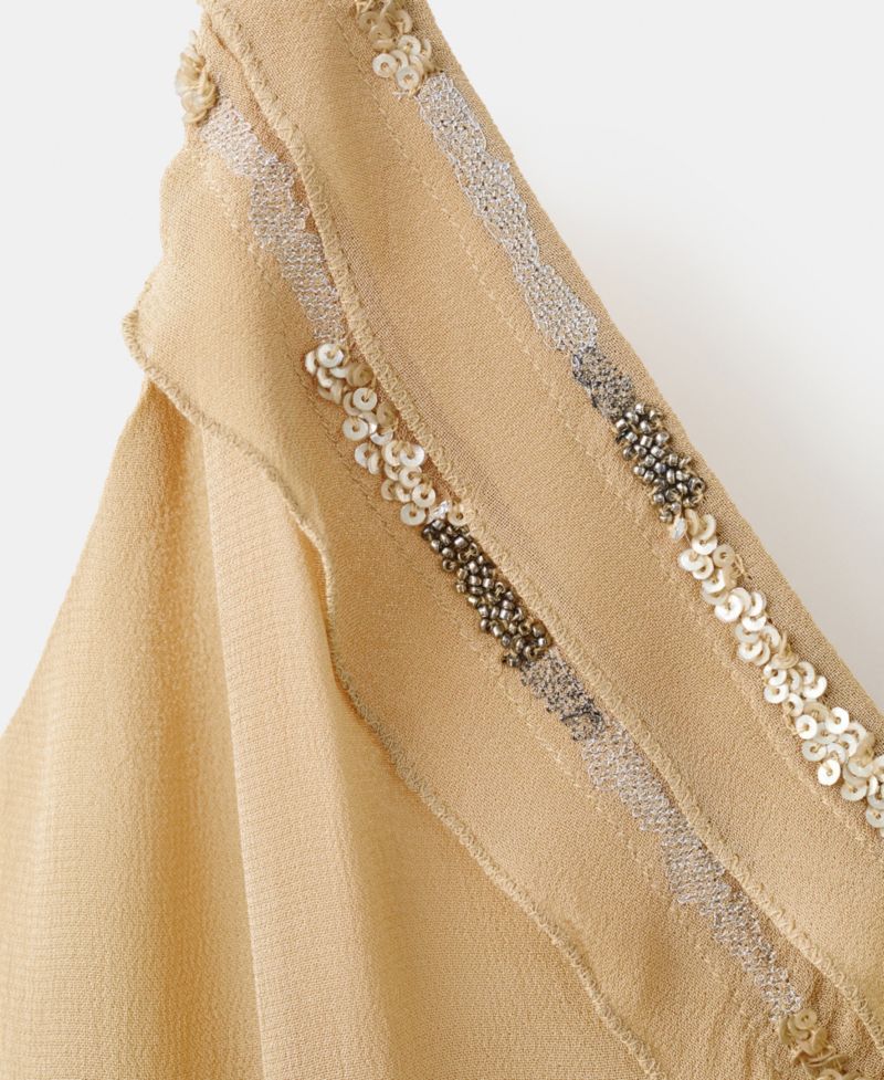 Women's Bead Detail Ruffled Dress