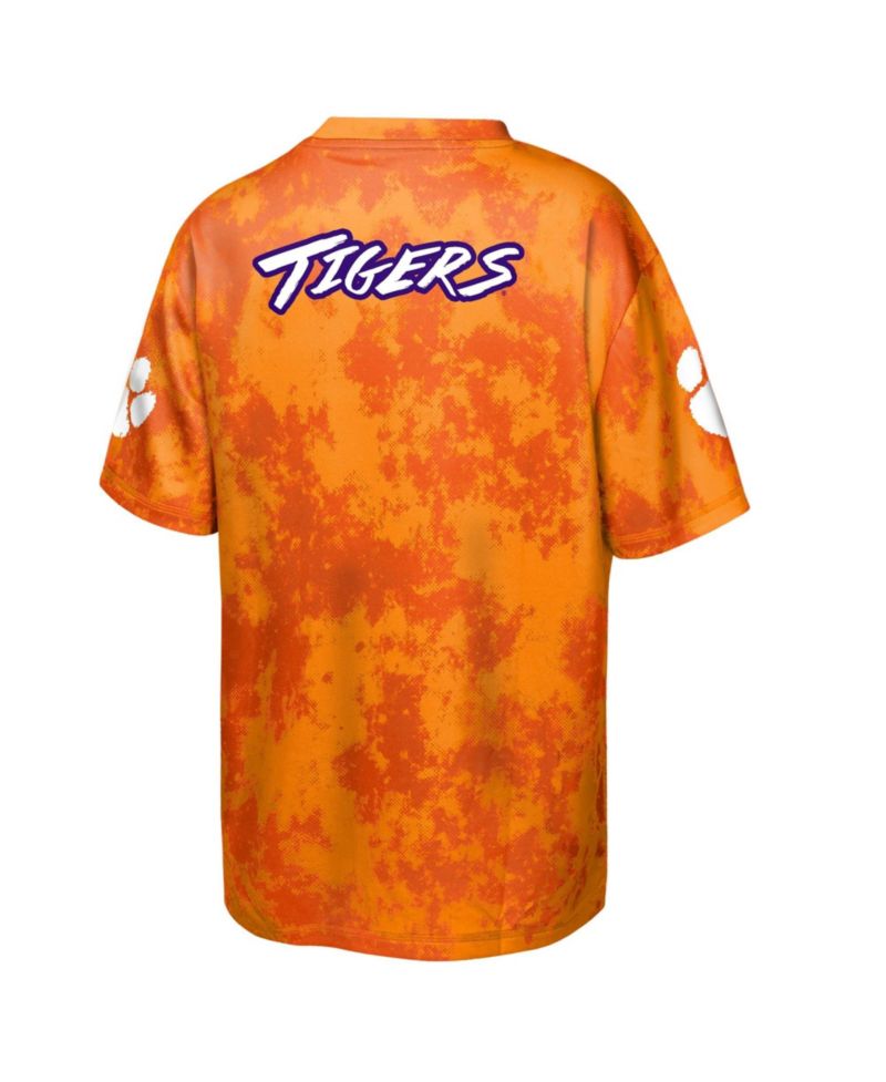 Big Boys and Girls Orange Clemson Tigers Off-Side Sublimated T-Shirt