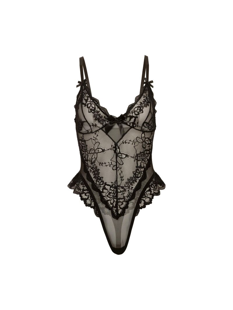 Women's Valentine Sheer Lacey Teddy