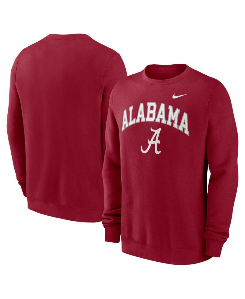 Men's Crimson Alabama Crimson Tide Arch Pullover Sweatshirt