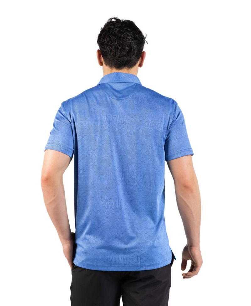 Men's Honeycomb Jacquard Textured Performance Polo