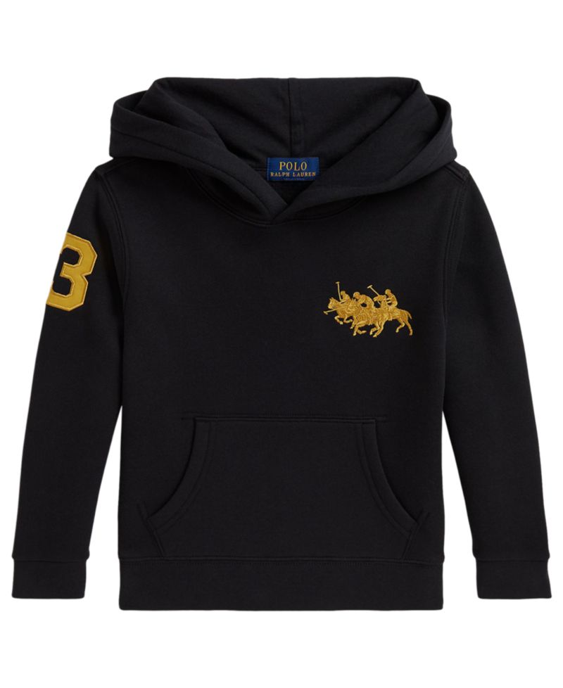 Boys' 2T-7 Triple-Pony Cotton-Blend Fleece Hoodie